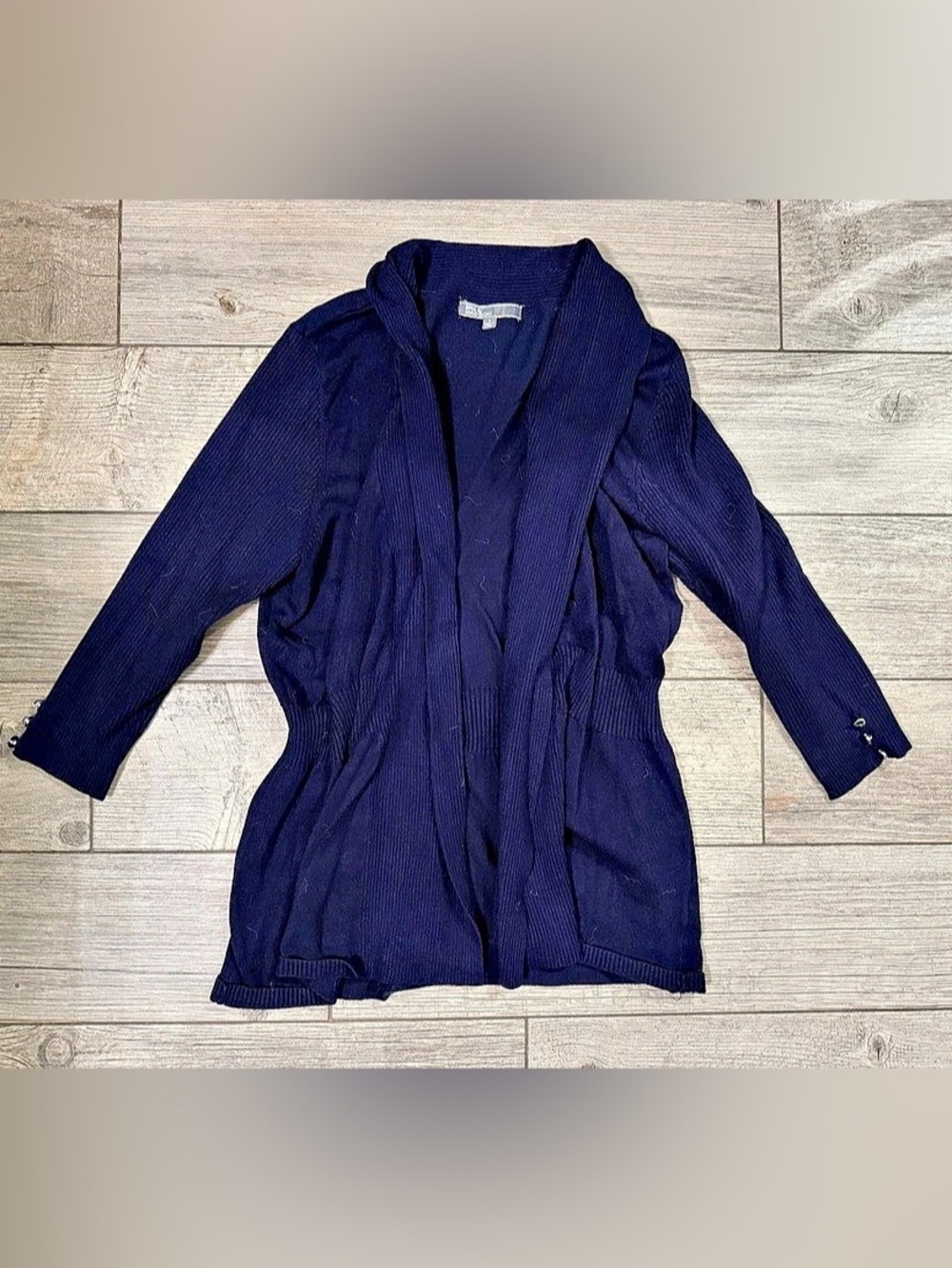 Black Ribbed Cardigan
